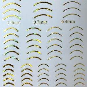 Lunette decorative adesive per Nail Art - GOLD OLOGRAFICO