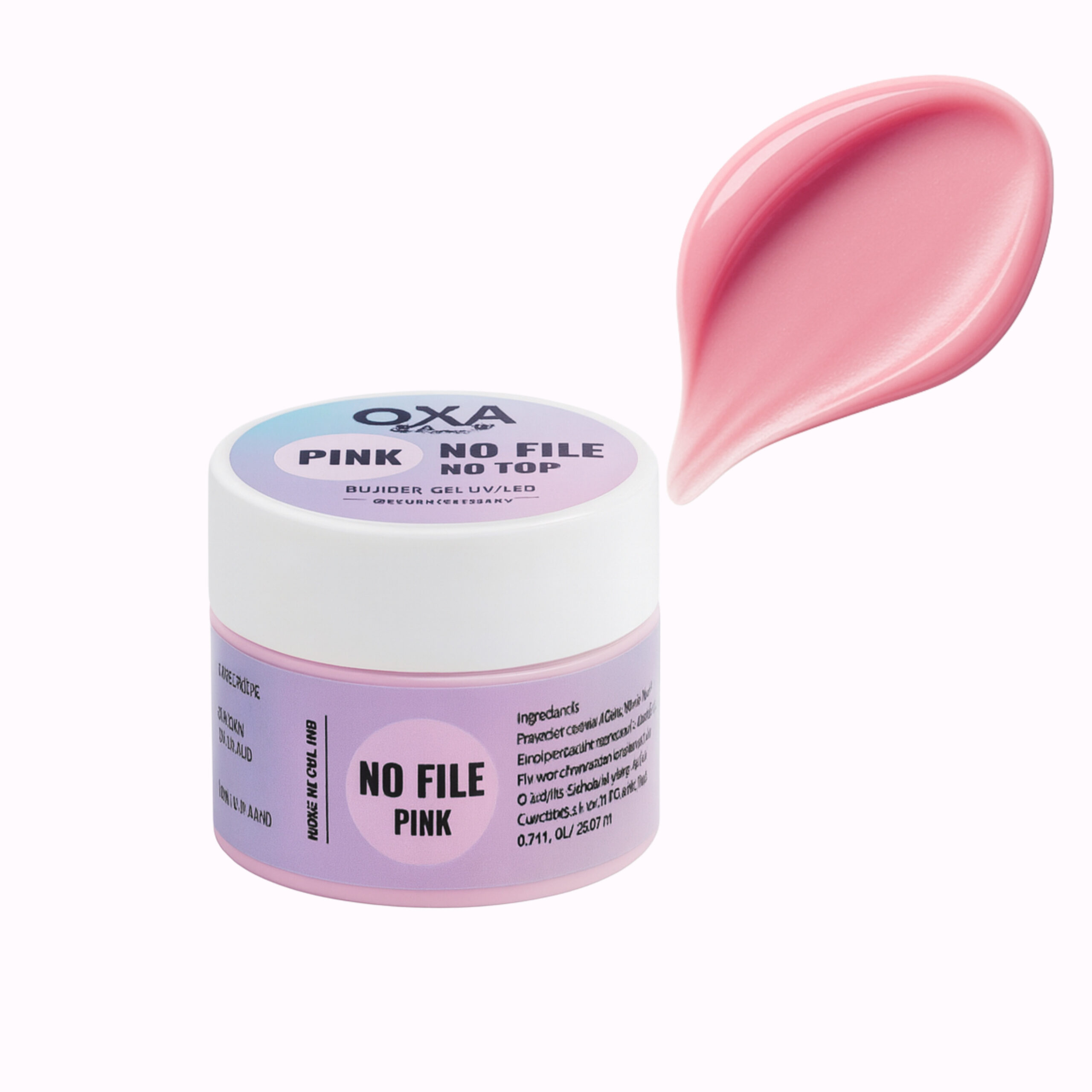 GEL NO FILE NO TOP PINK 15 ML